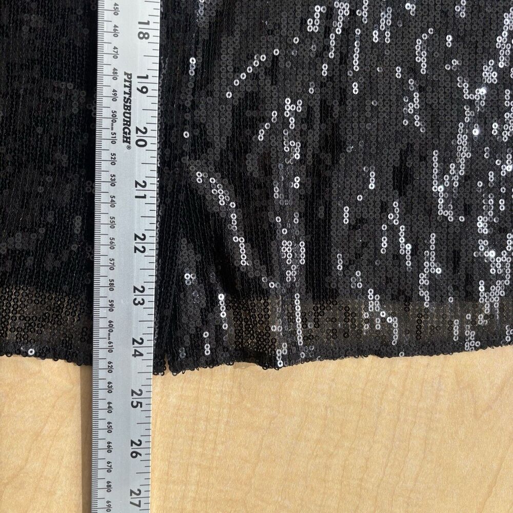 Michael Kors Collection Black Sequin Button-Up Top Womens Size 14 Italy - Picture 16 of 16